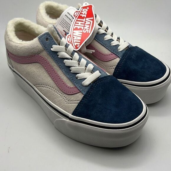 VANS OLD SKOOL STACKFORM PIG‎ SUEDE SHERPA SHOE- Women 9.5 - New in Box - Picture 1 of 8